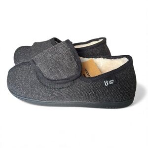 LongBay WMNS Adjustable Slippers Memory Foam SZ: 10 Wide Diabetic House Shoes Ed